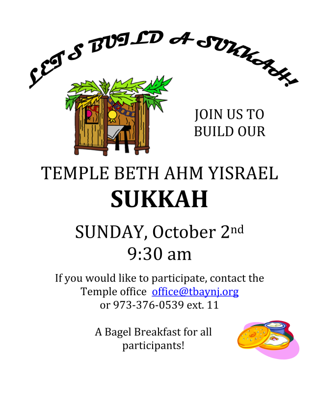 Build the TBAY Sukkah Flyer